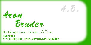 aron bruder business card